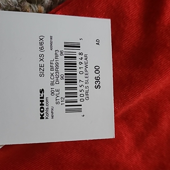 JAMMIES FOR FAMILIES GIRLS 2 PIECE SANTA "HO HO HO" SIZE XS 6/6X - Picture 4 of 12